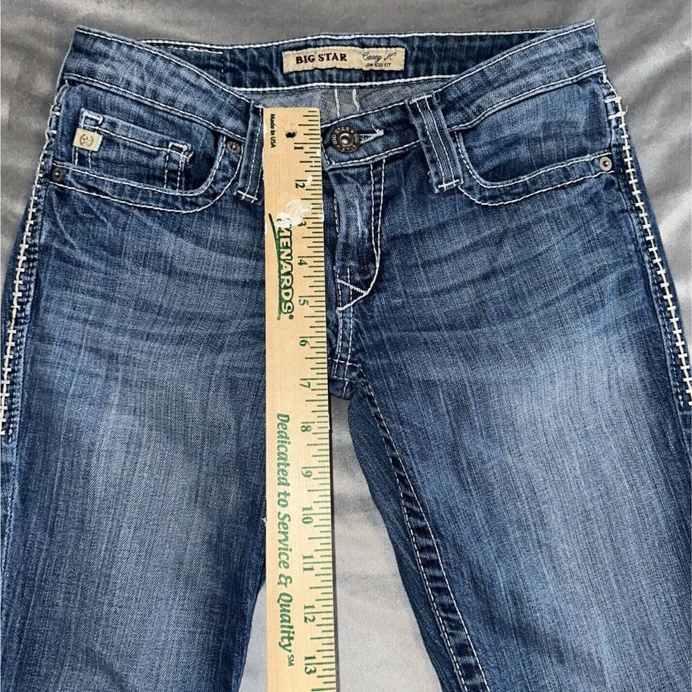 Big Star Women's Casey K Low Rise Bootcut Blue Jeans 26R - Picture 3 of 7
